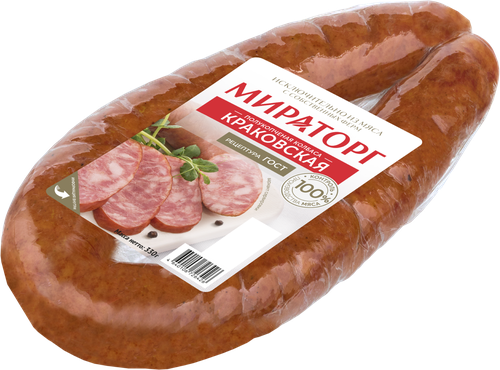 

Колбаса Мираторг Краковская полукопченая 330 г