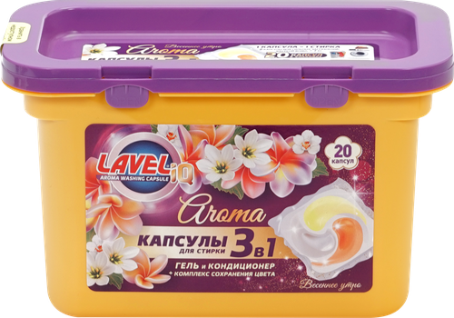 

Капсулы для стирки 3 в 1 LAVELiq Aroma Весеннее утро, 20 шт