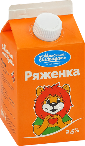 

Ряженка Молочная Благодать 2.5% 500 мл
