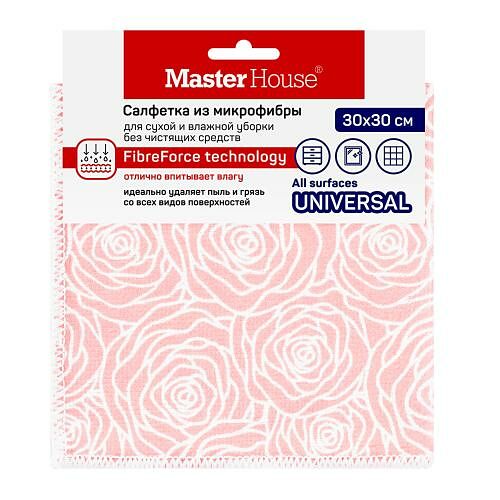 Салфетка из микрофибры Master House Голландские цветы 30x30 см