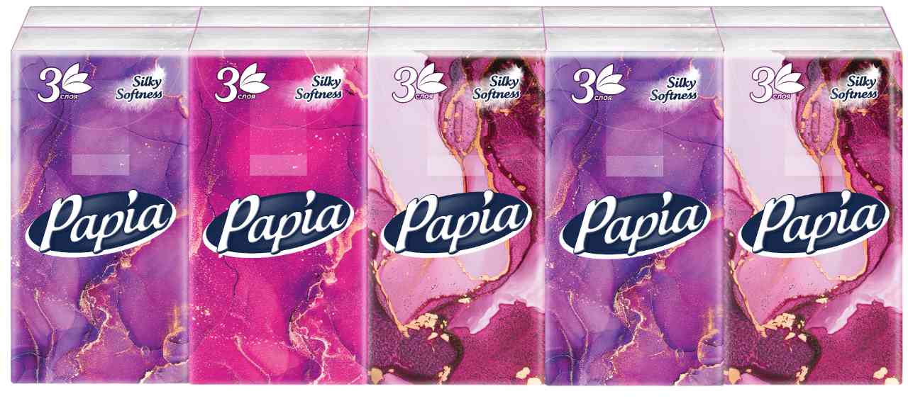 

Платочки носовые Papia 3 слоя 10 шт.