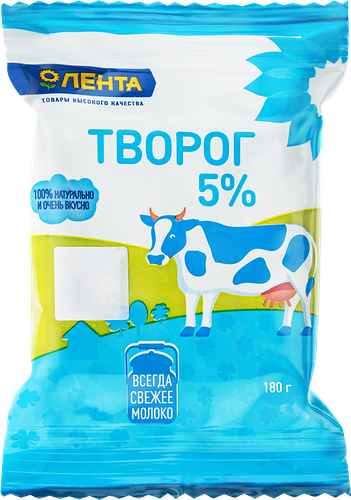 Творог ЛЕНТА 5%, без змж