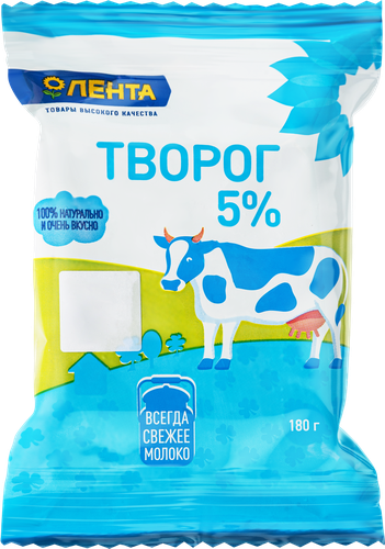 

Творог ЛЕНТА 5%, без змж