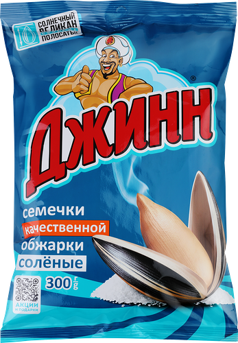 Семена подсолнечника Джинн Солнечный Великан жареные соленые, 300 г