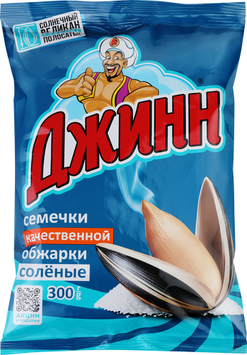 

Семена подсолнечника Джинн Солнечный Великан жареные соленые, 300 г