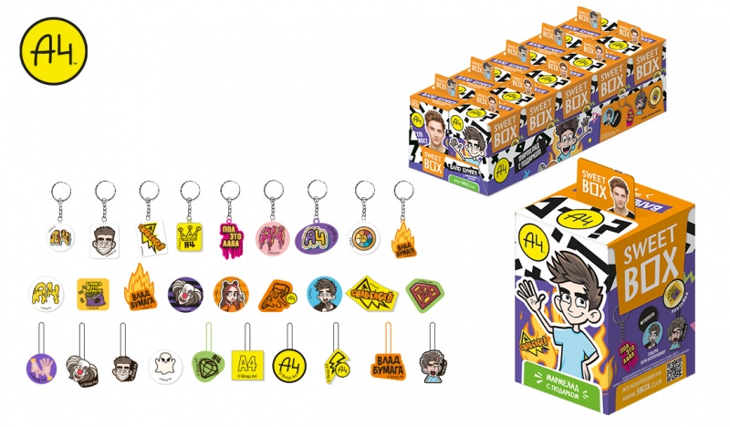 

Мармелад Sweet Box Влад А4 фруктовый жевательный с подарком в ассортименте 10 г