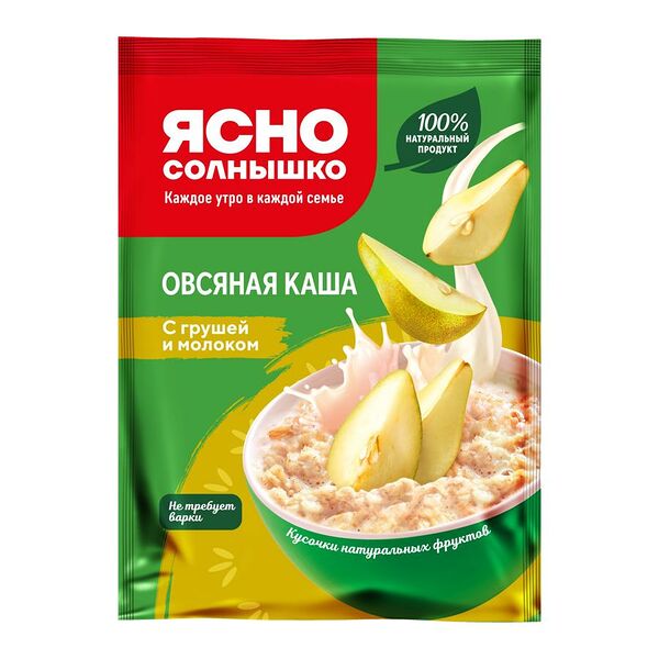 Каша Ясно солнышко 45г овсяная груша с молоком