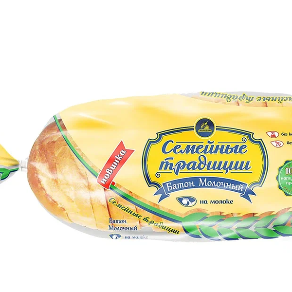 Батон Семейные традиции Молочный в нарезке 300 г