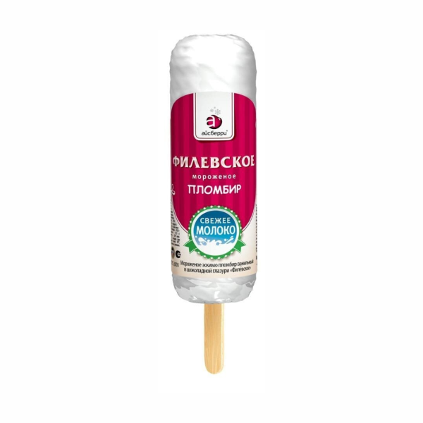

Мороженое Филевское эскимо пломбир ванильный в шоколадной глазури 80 г