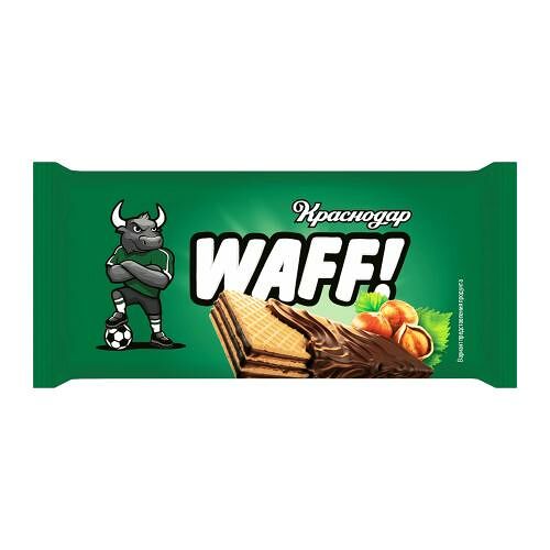 Вафельный батончик Waff Краснодар глазированный с начинкой пралине, фундук 28 г