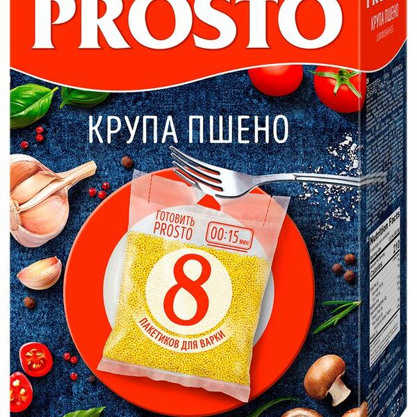 Пшено Prosto в варочных пакетиках 8 шт. х 62.5 г