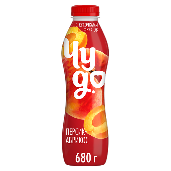 Йогурт питьевой Чудо со вкусом Персик-абрикос 1.9% 680 г