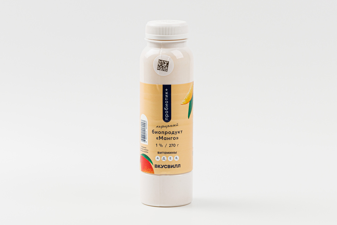 

Биопродукт кефирный ВкусВилл Пробиотик+ Манго 270 г
