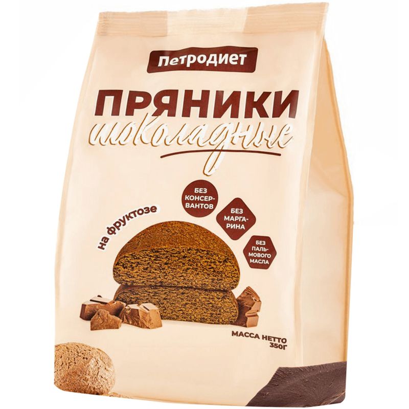 

Пряники Здоровые сладости шоколадные на фруктозе 350 г