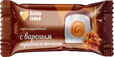 Сырок глазированный Выбор семьи Вареная сгущенка 16% БЗМЖ 40 г