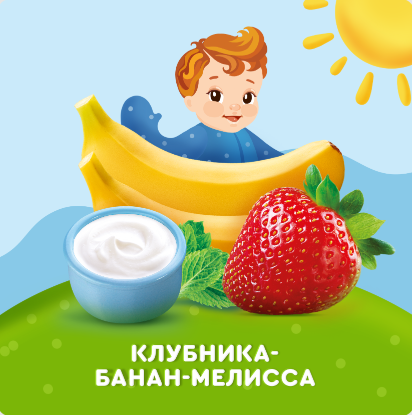 

Творог детский фруктовый Агуша Засыпай-ка Клубника-Банан-Мелисса с 6 месяцев 100 г