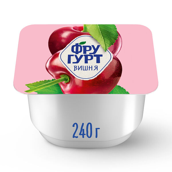 Йогурт вязкий густой Фругурт Вишня 2% 240 г