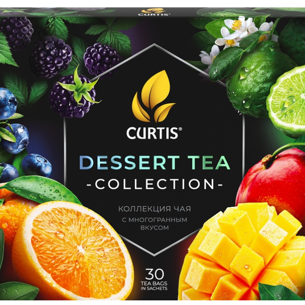 Набор чая Curtis Dessert Tea Collection Ассорти 6 вкусов 30 сашетов 50 г