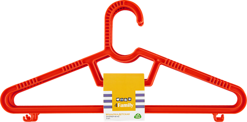 

Вешалка детская Полимербыт р.40-42 арт. с236 3 шт. цвет в ассортименте