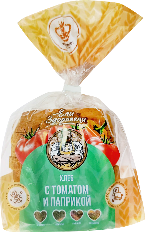 

Хлеб Хлебнаш с томатом и паприкой половина нарезанный 280 г