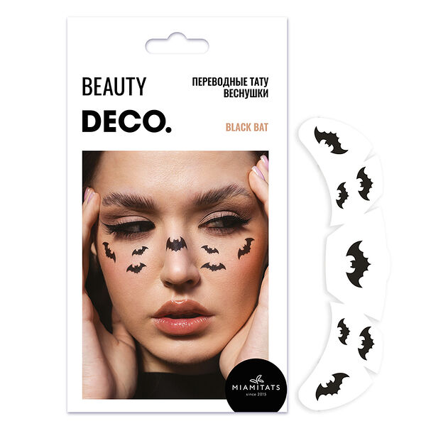 Переводные тату-веснушки Deco by Miami tattoos Black Bat