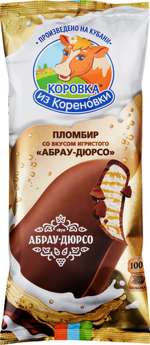 

Мороженое Коровка из Кореновки Игристое Абрау-Дюрсо в молочном шоколаде 15% 70 г