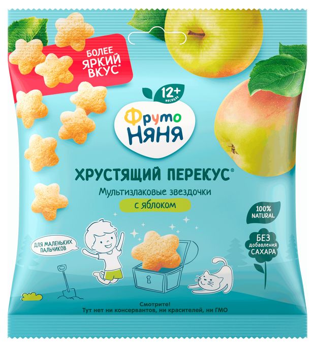 

Фрутопаффсы ФрутоНяня с яблоком с 12 месяцев 21 г