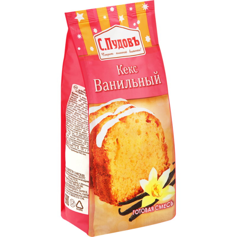 

Смесь для выпечки С.Пудовъ Кекс ванильный 400 г