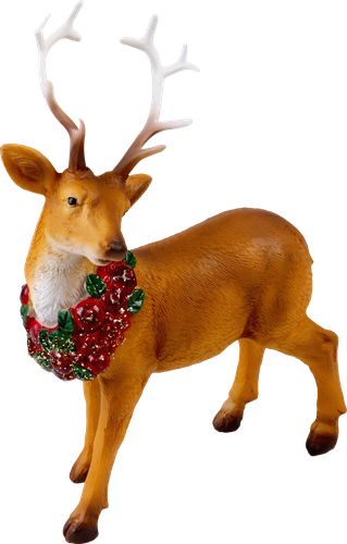 

Сувенир новогодний HOMECLUB Олень с мехом 16.8 см, полирезин, в ассортименте