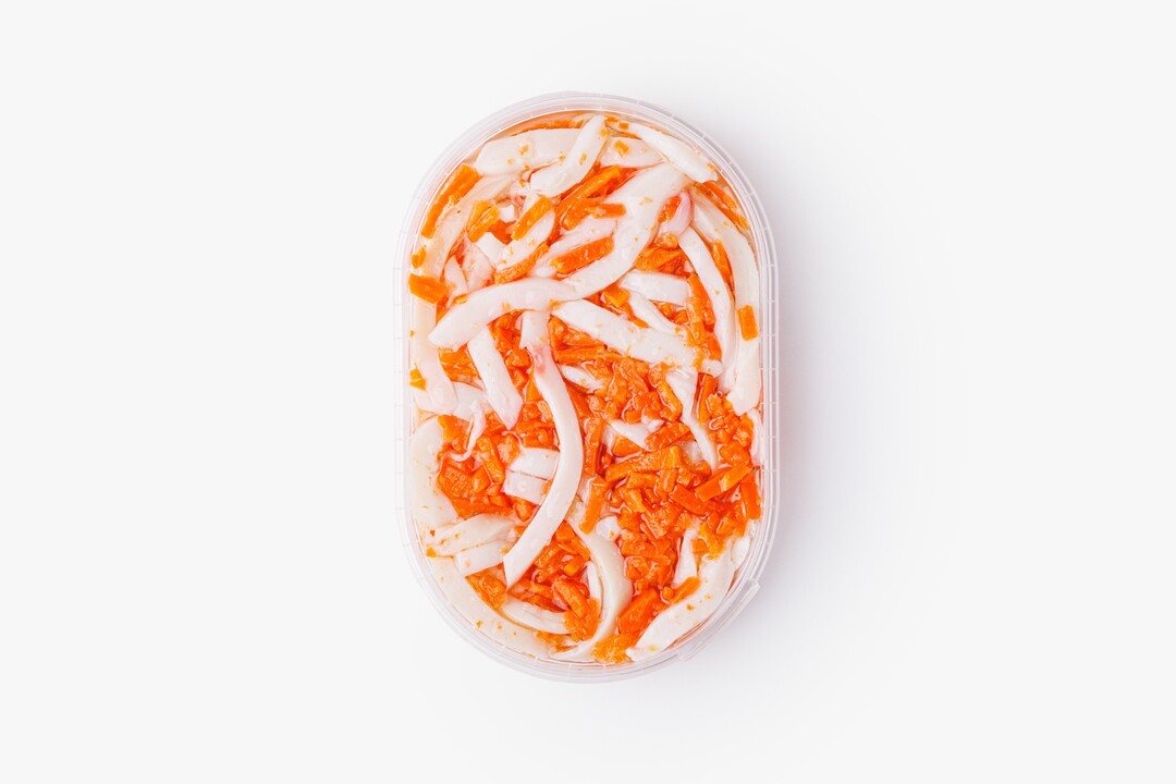 

Кальмар ВкусВилл командорский с морковью по-корейски 180 г