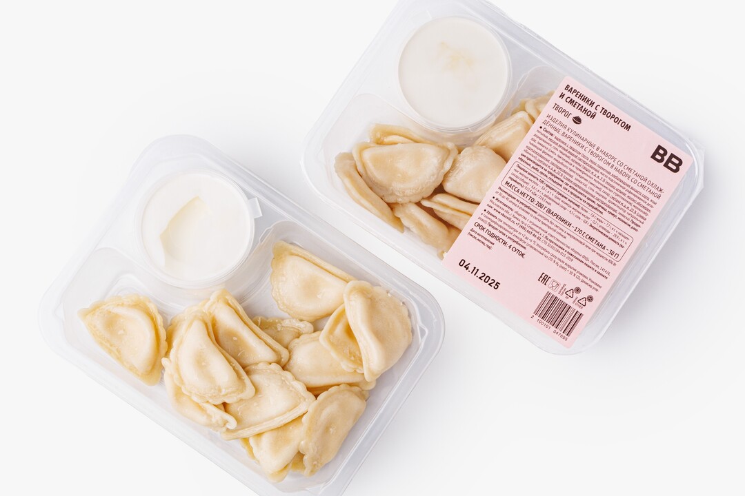 

Вареники ВкусВилл с творогом и сметаной 200 г