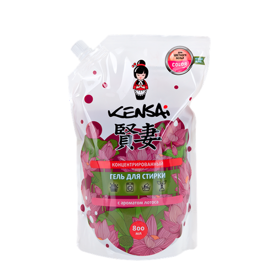 

Гель для стирки Kensai Лотос для цветного белья 800 мл