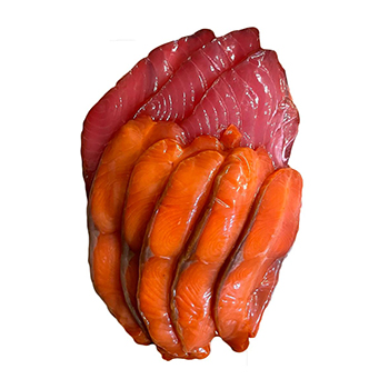 

Ассорти Подворье кижуч и филе тунца холодного копчения, нарезка 300 г