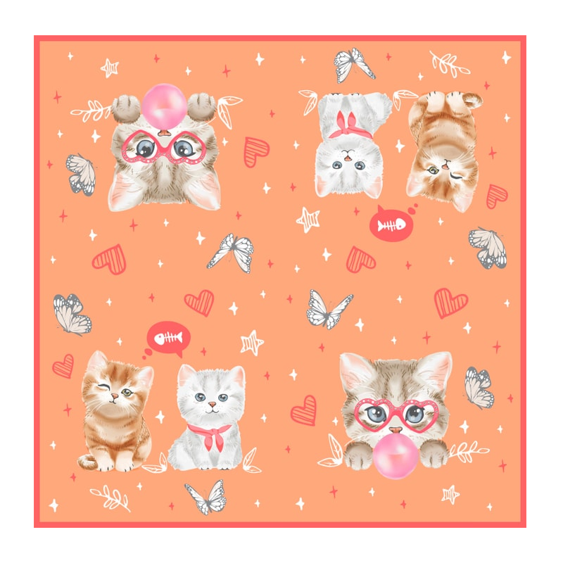 

Салфетки ND Play Котики на персиковом трехслойные 33 х 33 см 20 шт.