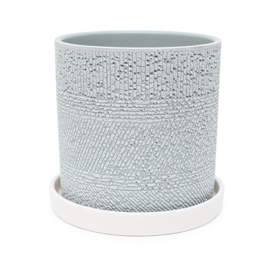 

Кашпо Композит Деним цилиндр светло-серый № 2