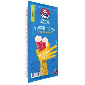 Палочки тунцовые Санта Бремор Тунец-ролл с сыром имитация охл 180 г полим/уп