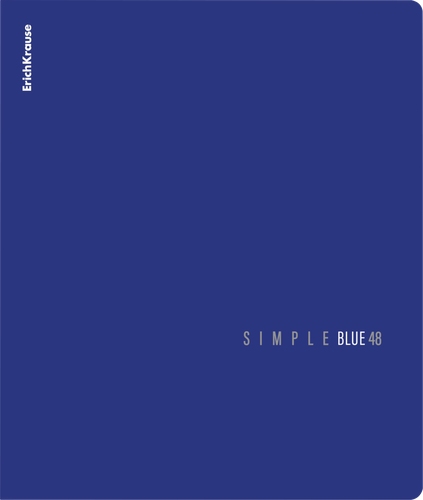 

Тетрадь ErichKrause общая ученическая Simple Color, черный, 48 листов, клетка