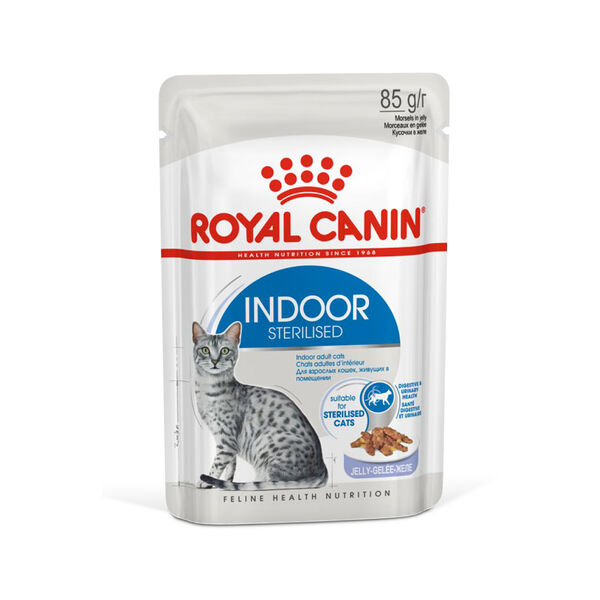 Влажный корм Royal Canin Indoor Sterilized для кошек живущих в помещении кусочки в желе 85 г