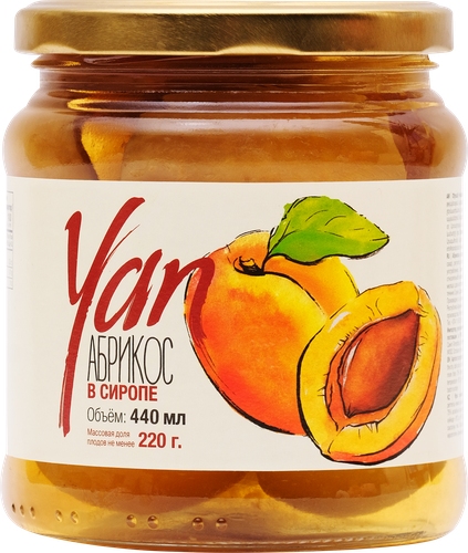 

Абрикосы Yan в сиропе 440 мл