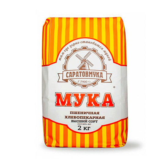 

Мука пшеничная Саратовмука высший сорт 2 кг