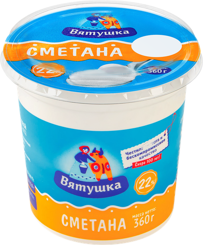

Сметана Вятушка 22% 360 г
