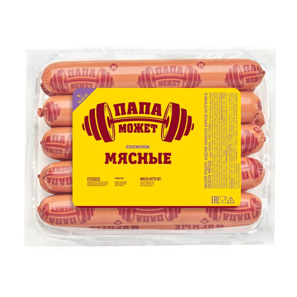 

Сосиски Папа может Мясные 400 г