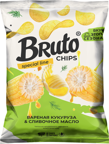 

Чипсы картофельные Bruto Вареная кукуруза со сливочным маслом 100 г