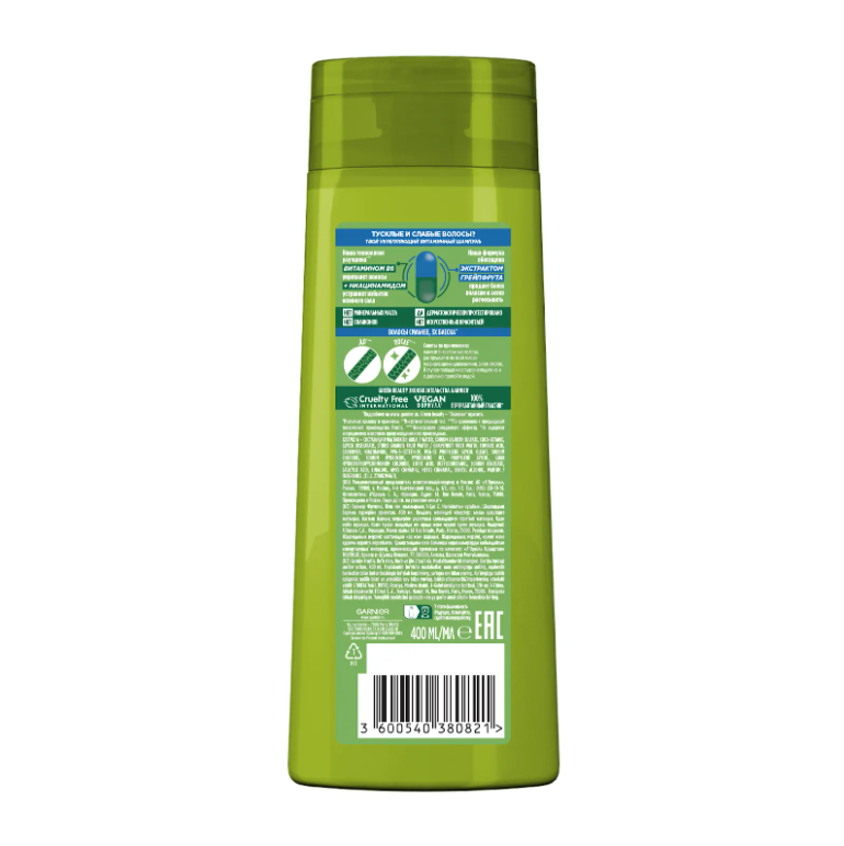 

Шампунь для волос Garnier Fructis Сила и блеск 2в1 400 мл