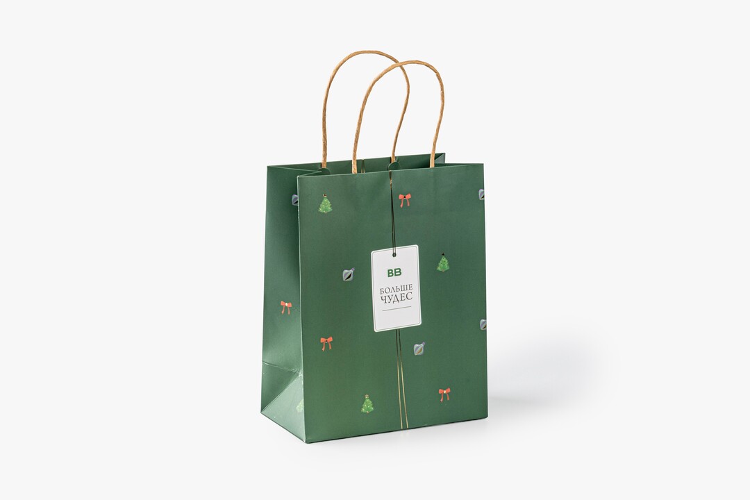 

Пакет бумажный Подарочный 18x23x10 см