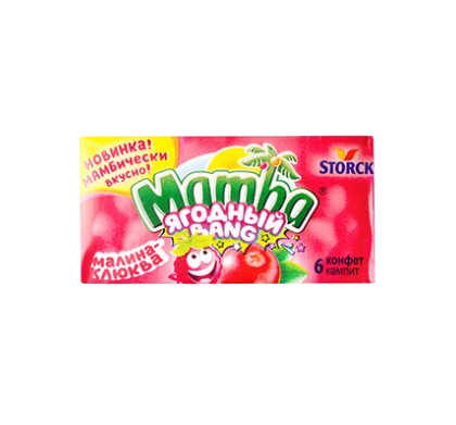 

Жевательные конфеты Mamba Ягодный Bang 26.5 г