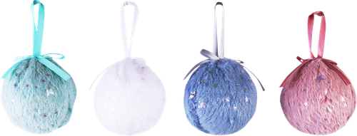 

Шар елочный Homeclub Пушистый с бантиком d=7 см, в ассортименте