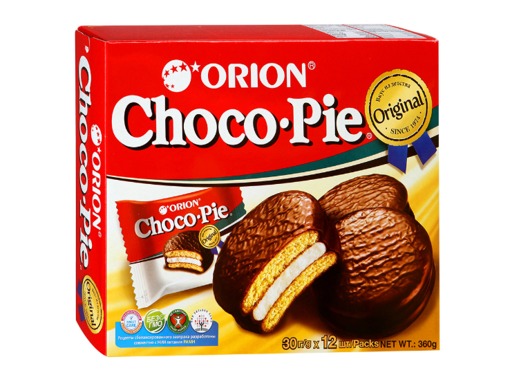 

Бисквит Choco Pie Orion 12 шт. 360 г