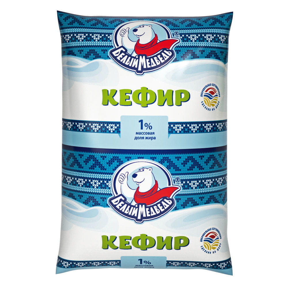 

Кефир Белый Медведь 1% 900 г