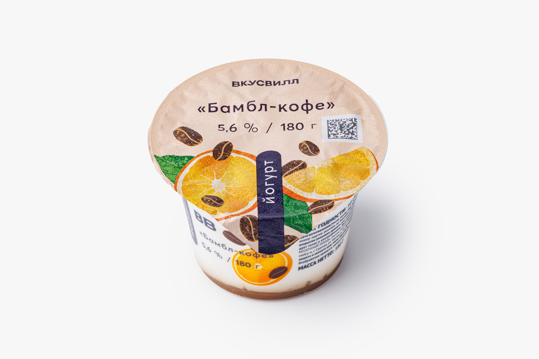 

Йогурт ВкусВилл Бамбл-кофе 5.6% 180 г